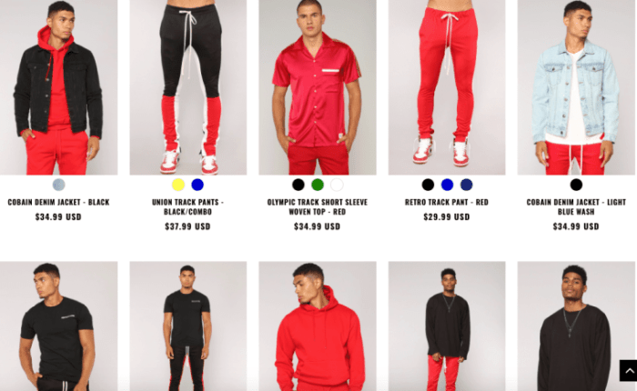 Fashion nova men clothing